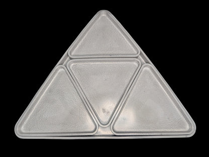 Modular Concrete Triangle Tray Set (5-Piece) - Geometric Trinket Dish &amp; Large Decorative Centerpiece - Minimalist Desk Organizer
