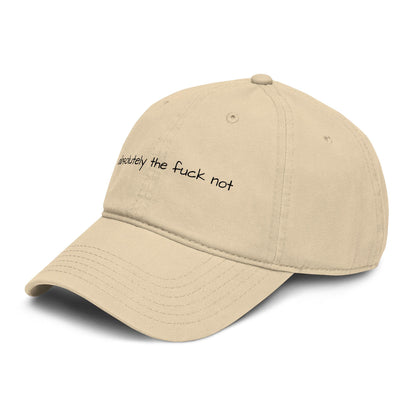 absolutely the fuck not baseball cap, printed funny statement hat, millennial gift, retirement gift