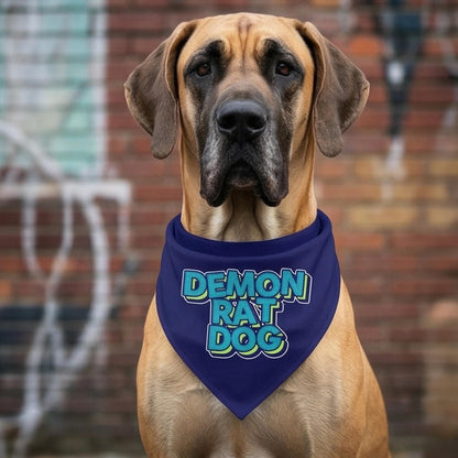 Demonrat Political Dog Bandana for Progressive Pups, Funny Liberal Pet Scarf, Anti Trump Dog Mom Gift | Retro Puppy