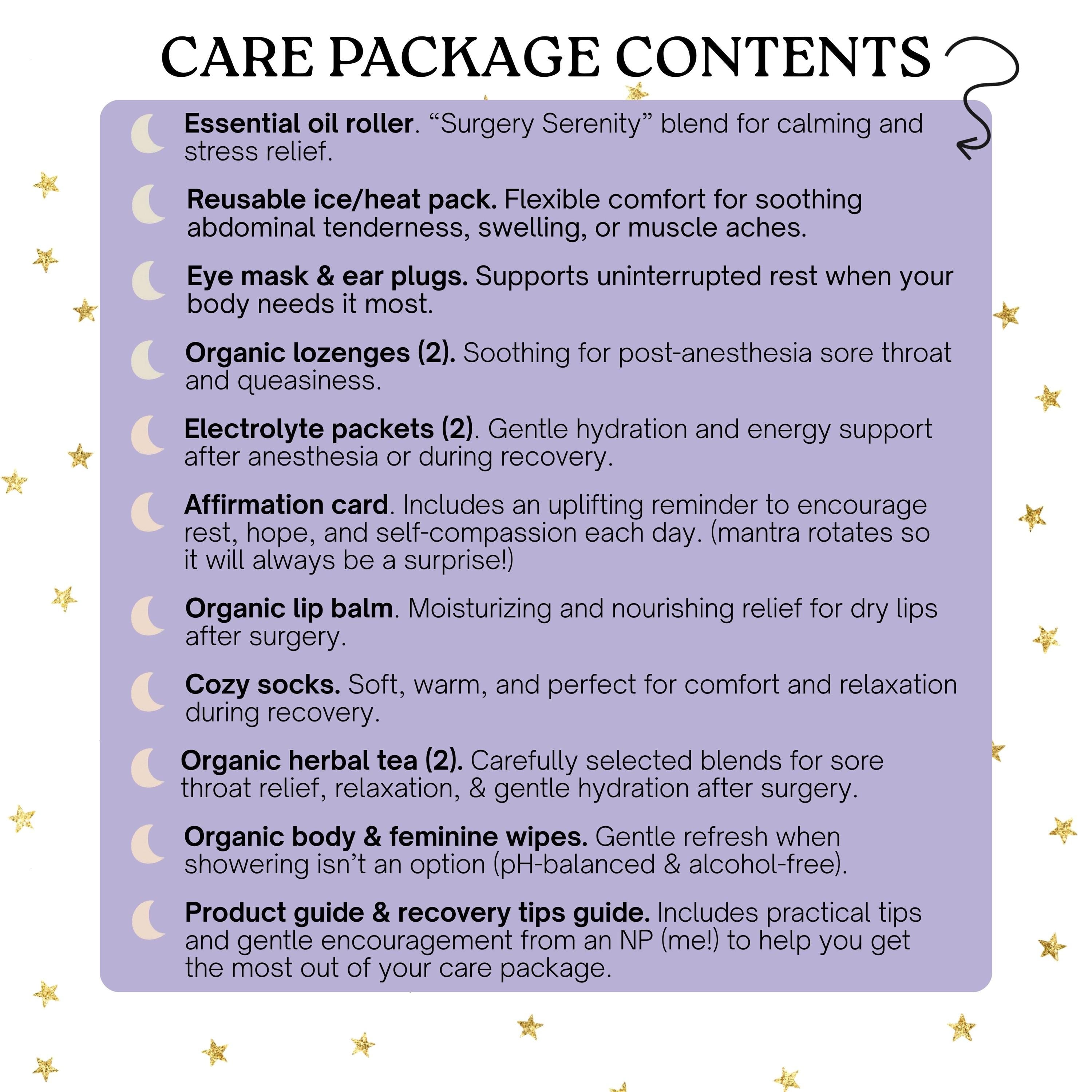 Hysterectomy Care Package With Ice Pack | Post Surgery Recovery Gift for Women | Comfort Get Well Soon Basket for Uterus Removal, Hysto Box