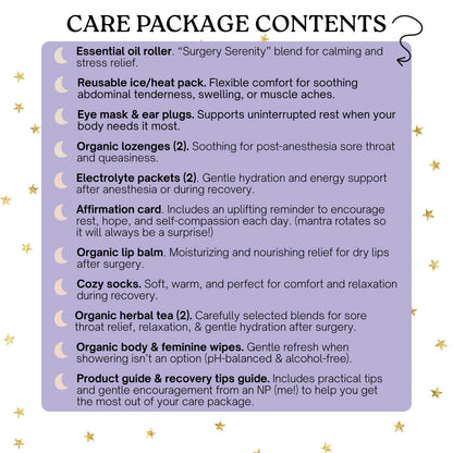 Hysterectomy Care Package With Ice Pack | Post Surgery Recovery Gift for Women | Comfort Get Well Soon Basket for Uterus Removal, Hysto Box