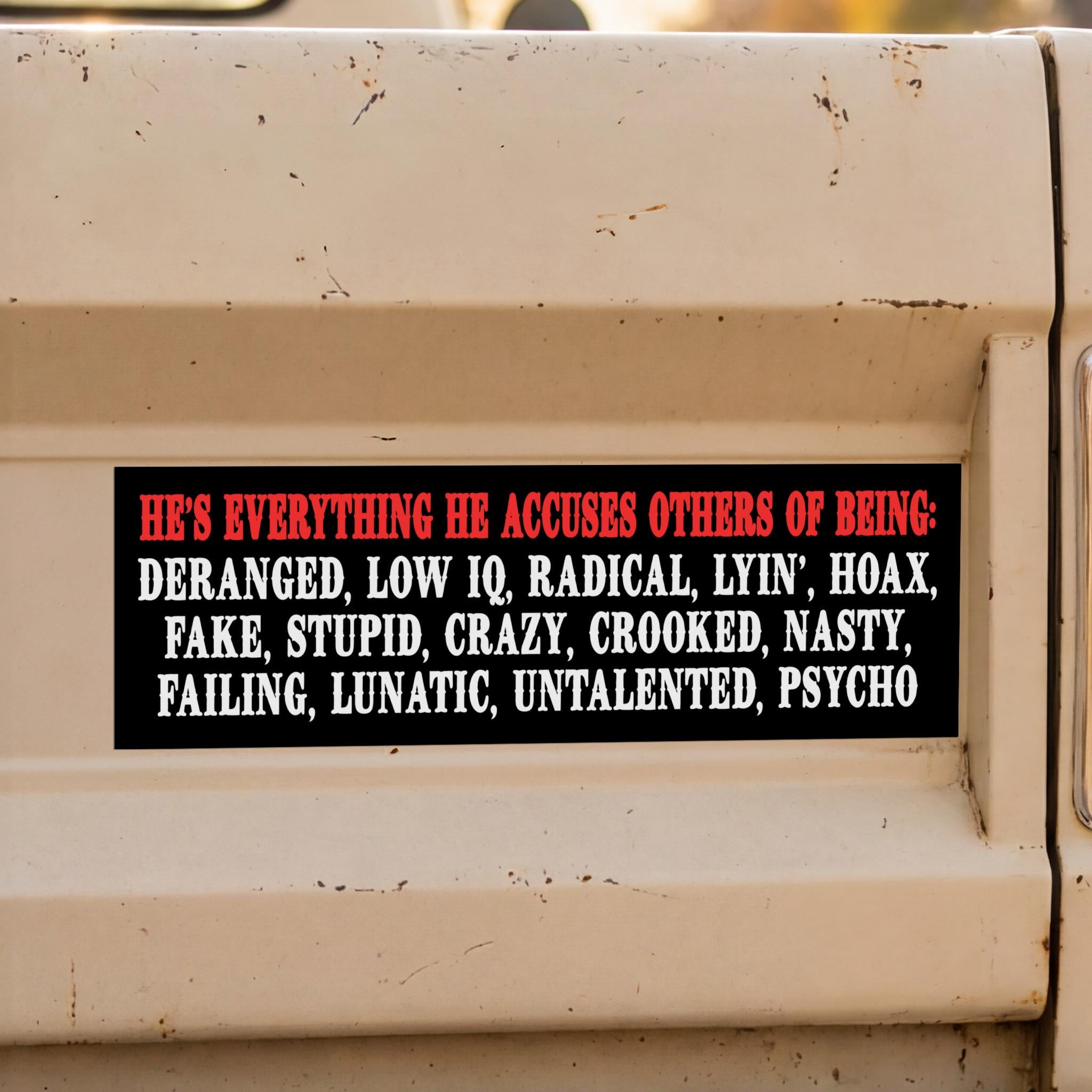 Bumper sticker: &amp;quot;He&amp;