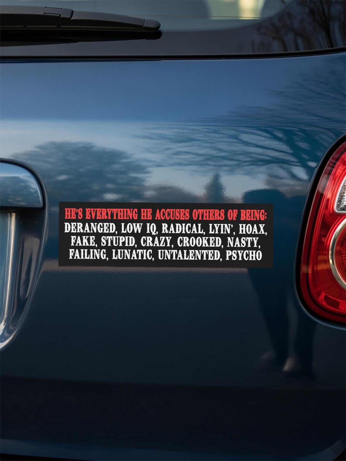 Bumper sticker with &amp;quot;He&amp;
