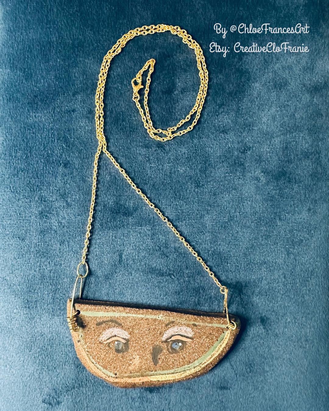 Fascination - Abstract Illustrated Ceramic Necklace