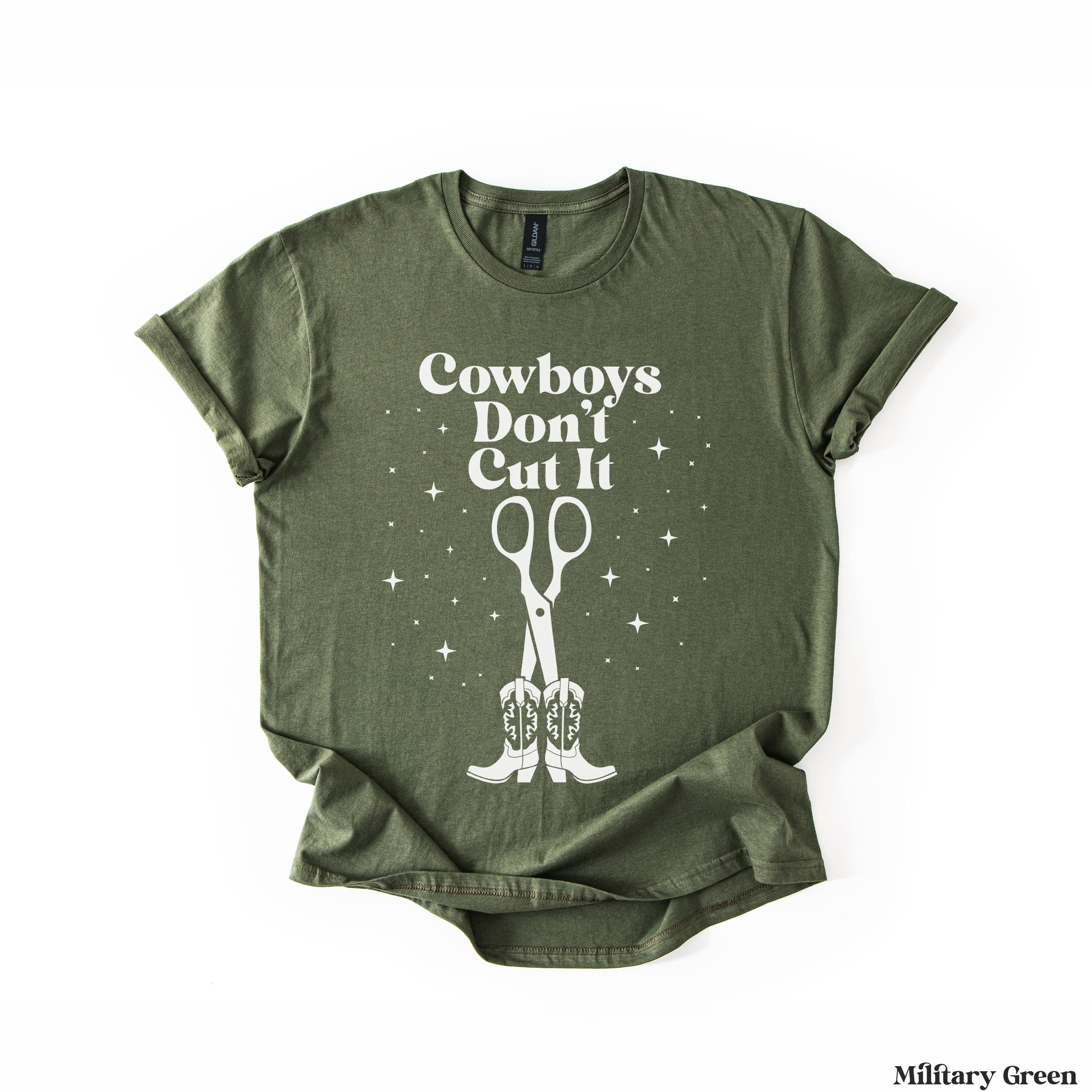 Olive green t-shirt with &amp;quot;Cowboys Don&amp;