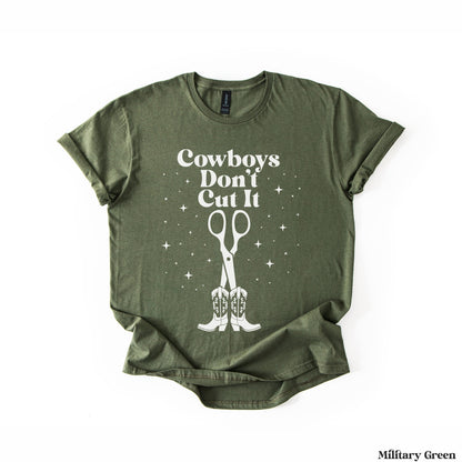 Olive green t-shirt with &amp;quot;Cowboys Don&amp;