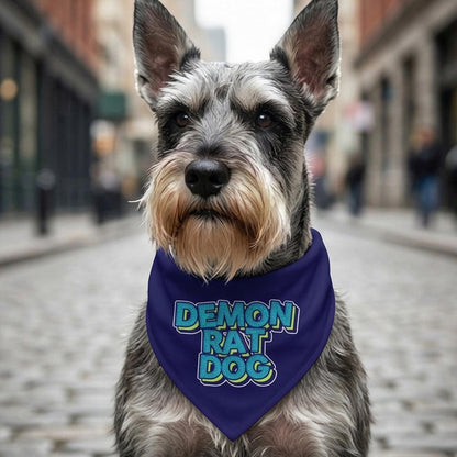 Demonrat Political Dog Bandana for Progressive Pups, Funny Liberal Pet Scarf, Anti Trump Dog Mom Gift | Retro Puppy