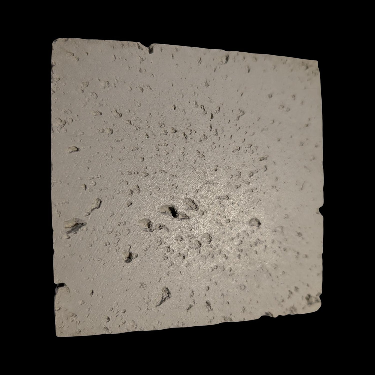 Minimalist Concrete Coasters Set of 2, Modern Industrial Drink Coasters with Cork Feet, Square Cement Product Photography Props