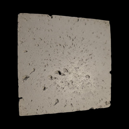 Minimalist Concrete Coasters Set of 2, Modern Industrial Drink Coasters with Cork Feet, Square Cement Product Photography Props