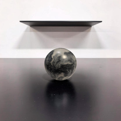 Large 4&amp;quot; Concrete Decorative Sphere -Minimalist Marbled Stone Ball - Modern Industrial Shelf Decor, Brutalist Paperweight, Zen Garden Accent