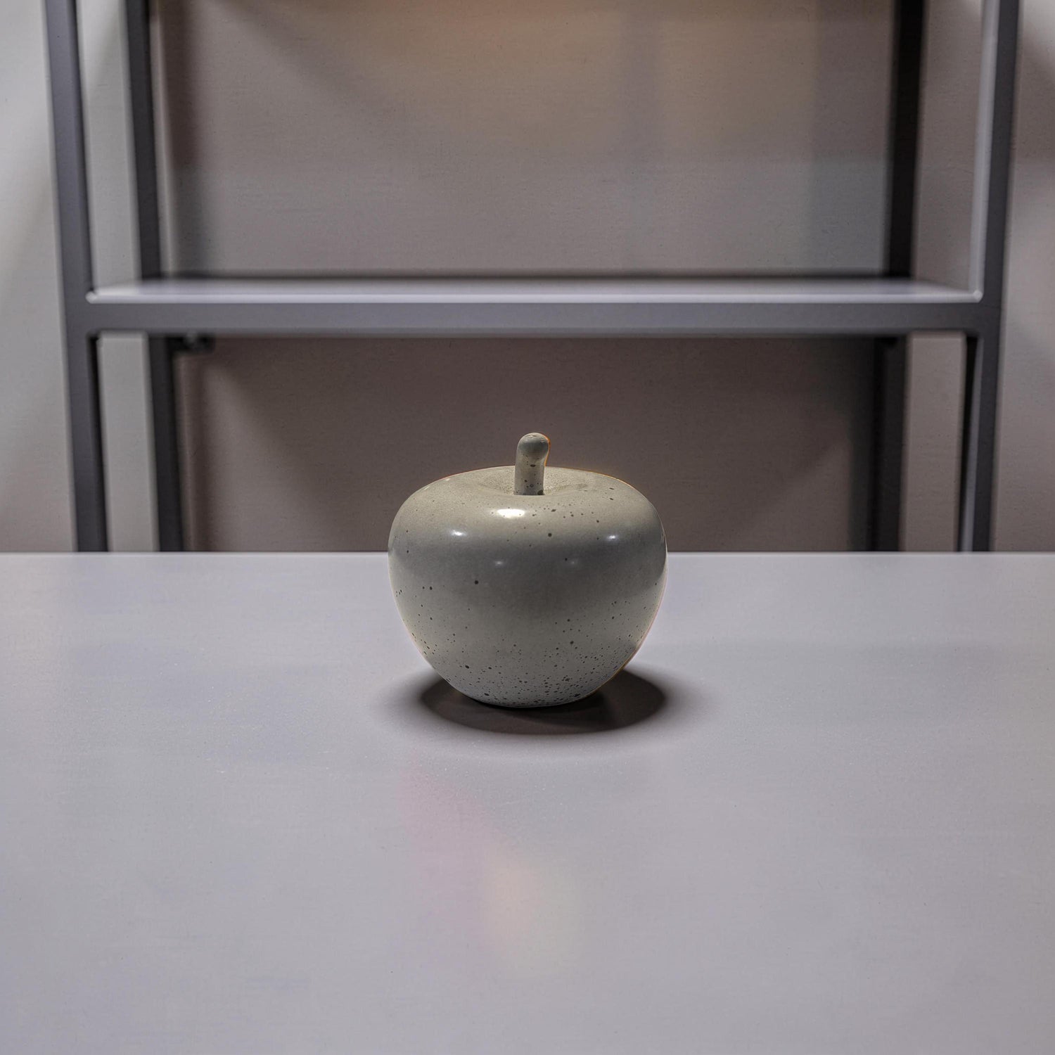 Minimalist Concrete Apple Decor - Industrial Brutalist Sculpture - Modern Farmhouse Paperweight - Natural Concrete Cement Fruit Figurine