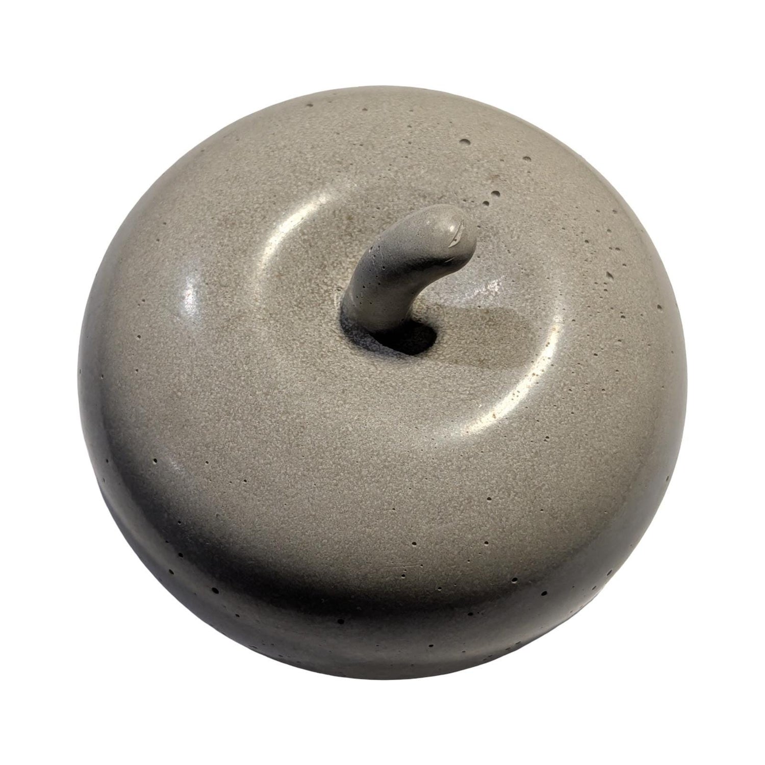 Minimalist Concrete Apple Decor - Industrial Brutalist Sculpture - Modern Farmhouse Paperweight - Natural Concrete Cement Fruit Figurine