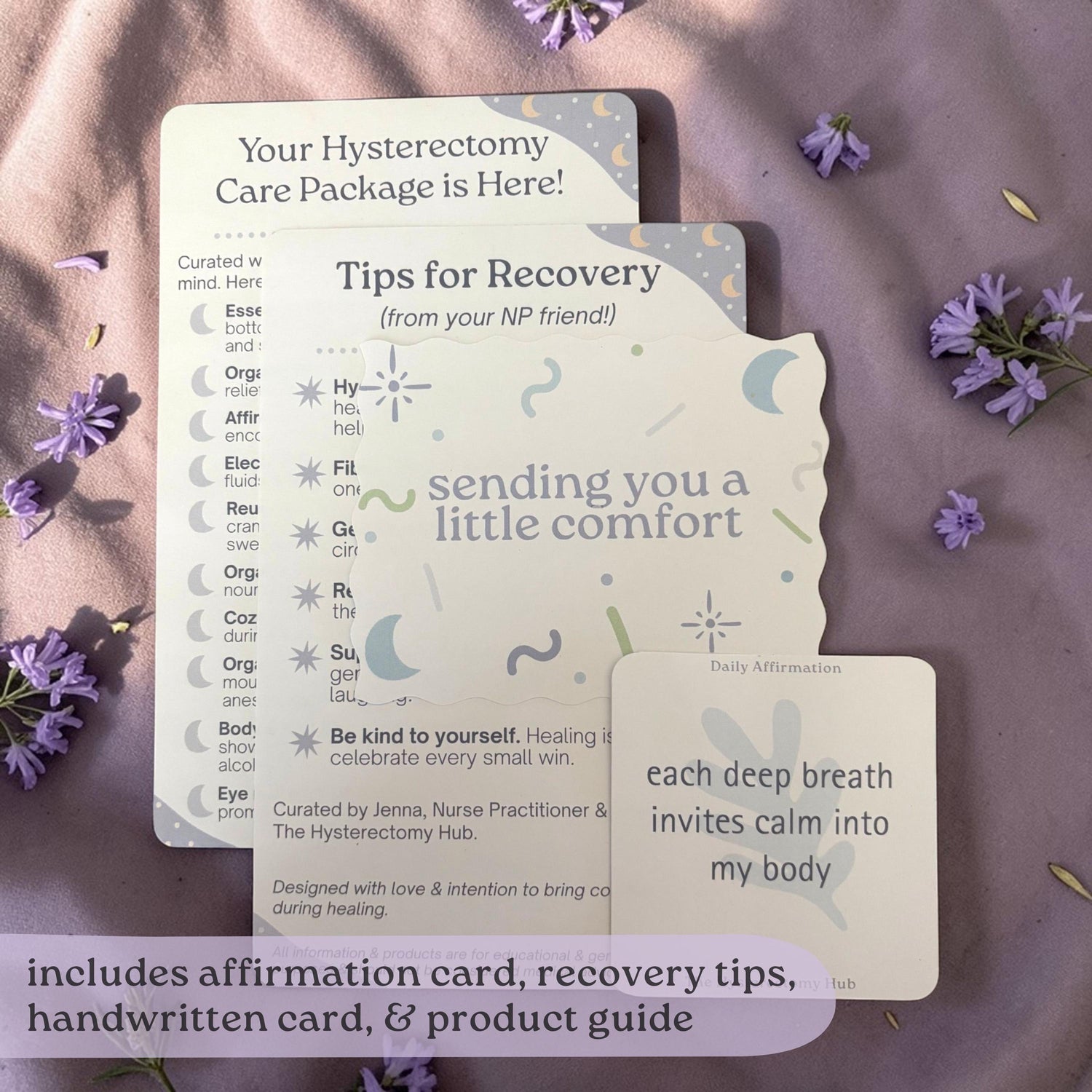 Hysterectomy Care Package With Ice Pack | Post Surgery Recovery Gift for Women | Comfort Get Well Soon Basket for Uterus Removal, Hysto Box