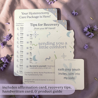 Hysterectomy Care Package With Ice Pack | Post Surgery Recovery Gift for Women | Comfort Get Well Soon Basket for Uterus Removal, Hysto Box
