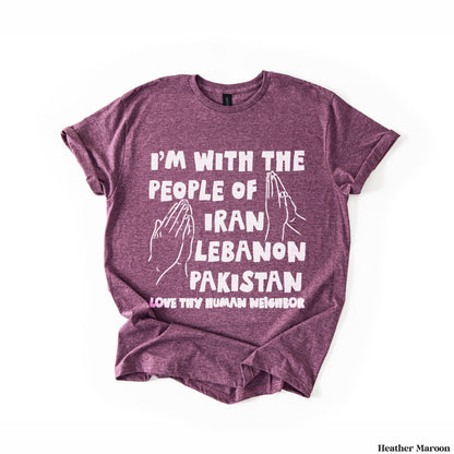 Heather maroon t-shirt with &amp;quot;I&amp;