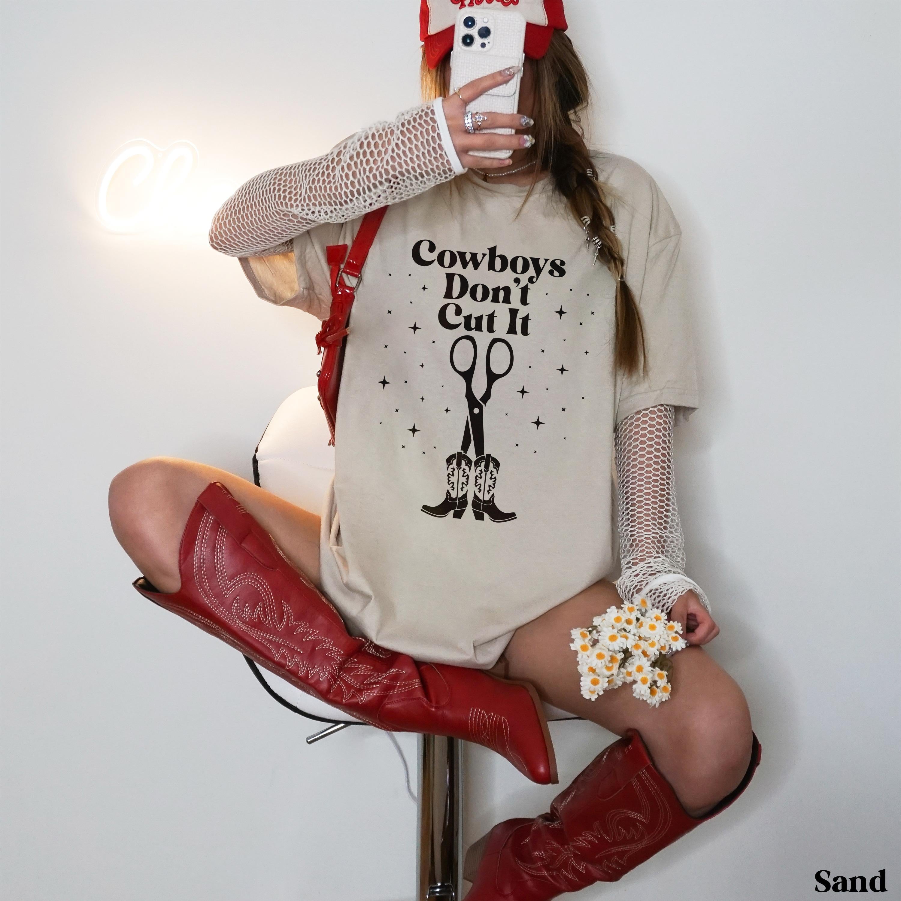 Tan t-shirt with &amp;quot;Cowboys Don&amp;