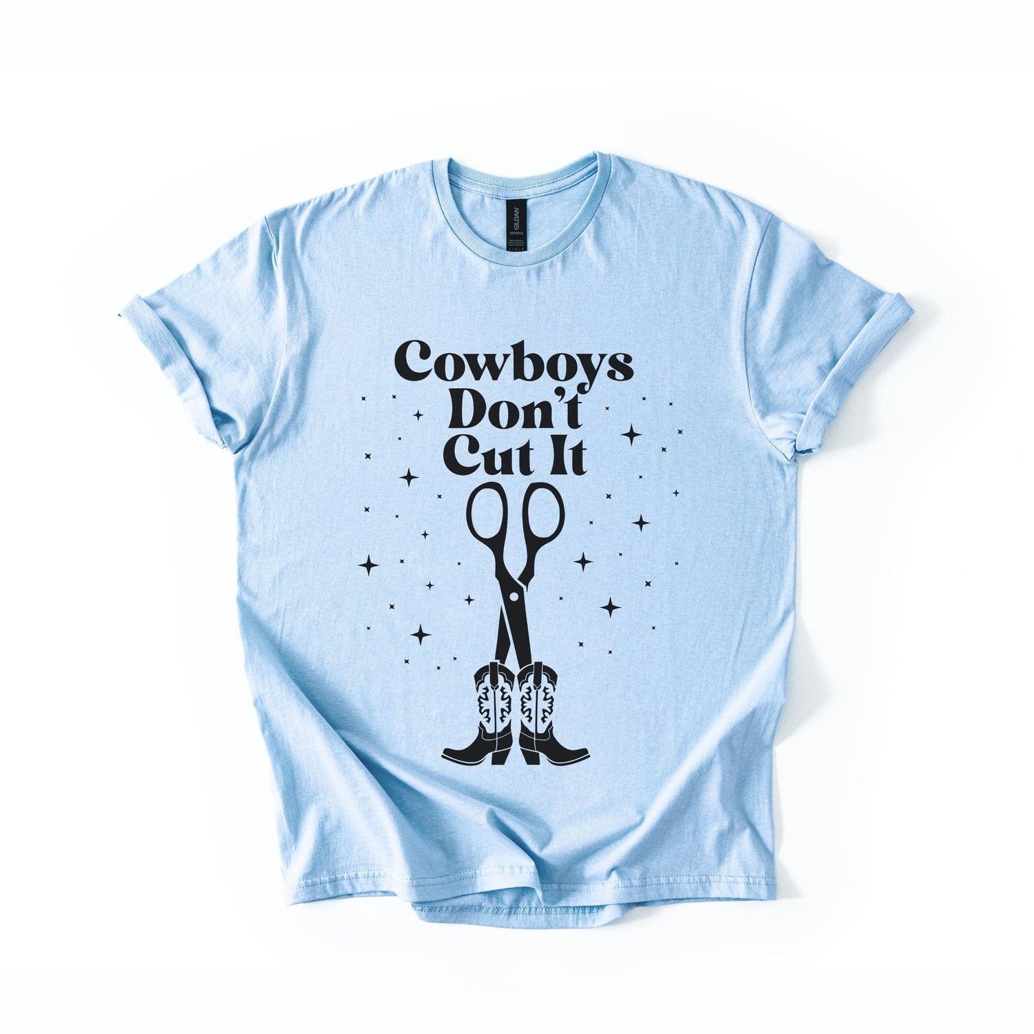 Light blue t-shirt with &amp;quot;Cowboys Don&amp;