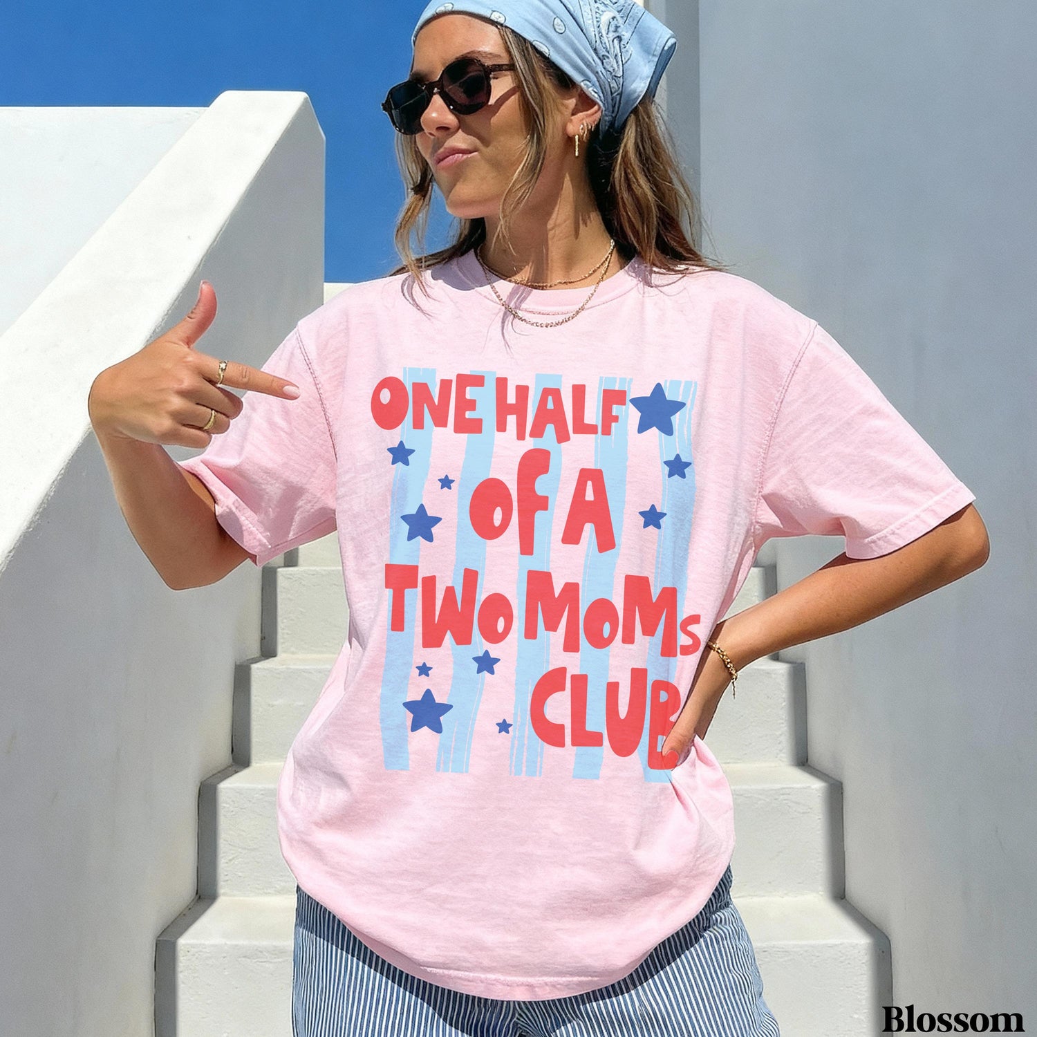 One Half Of A Two Mom Club T-Shirt, Lesbian Moms Tee, Matching Partner Pride Shirt, Mothers Day Gift for Her, Two Mom Family