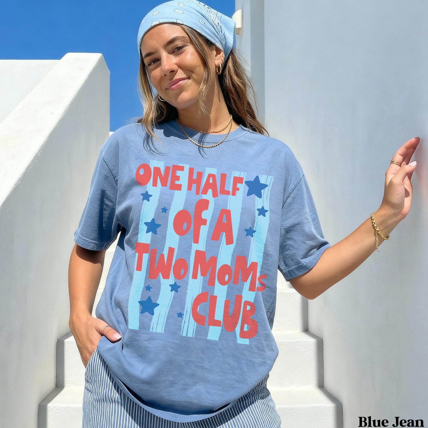 One Half Of A Two Mom Club T-Shirt, Lesbian Moms Tee, Matching Partner Pride Shirt, Mothers Day Gift for Her, Two Mom Family