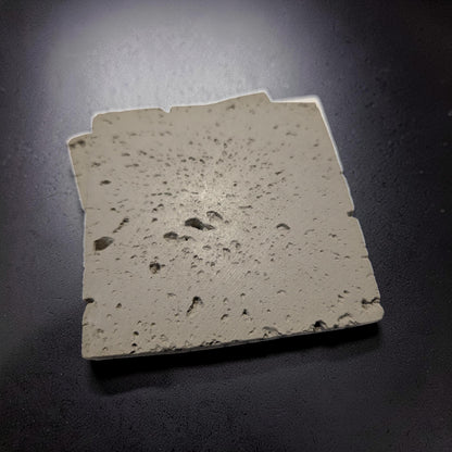 Minimalist Concrete Coasters Set of 2, Modern Industrial Drink Coasters with Cork Feet, Square Cement Product Photography Props