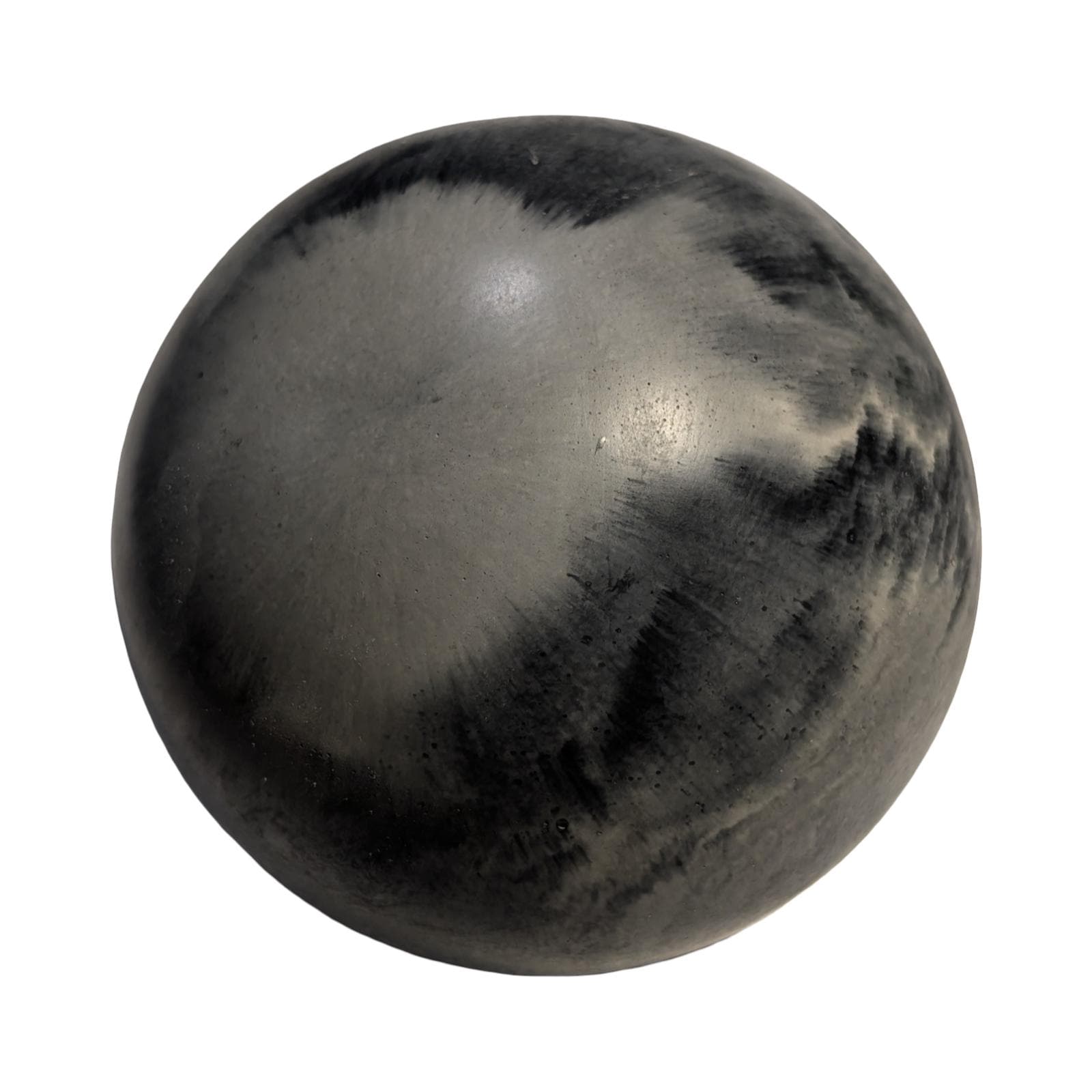 Large 4&amp;quot; Concrete Decorative Sphere -Minimalist Marbled Stone Ball - Modern Industrial Shelf Decor, Brutalist Paperweight, Zen Garden Accent