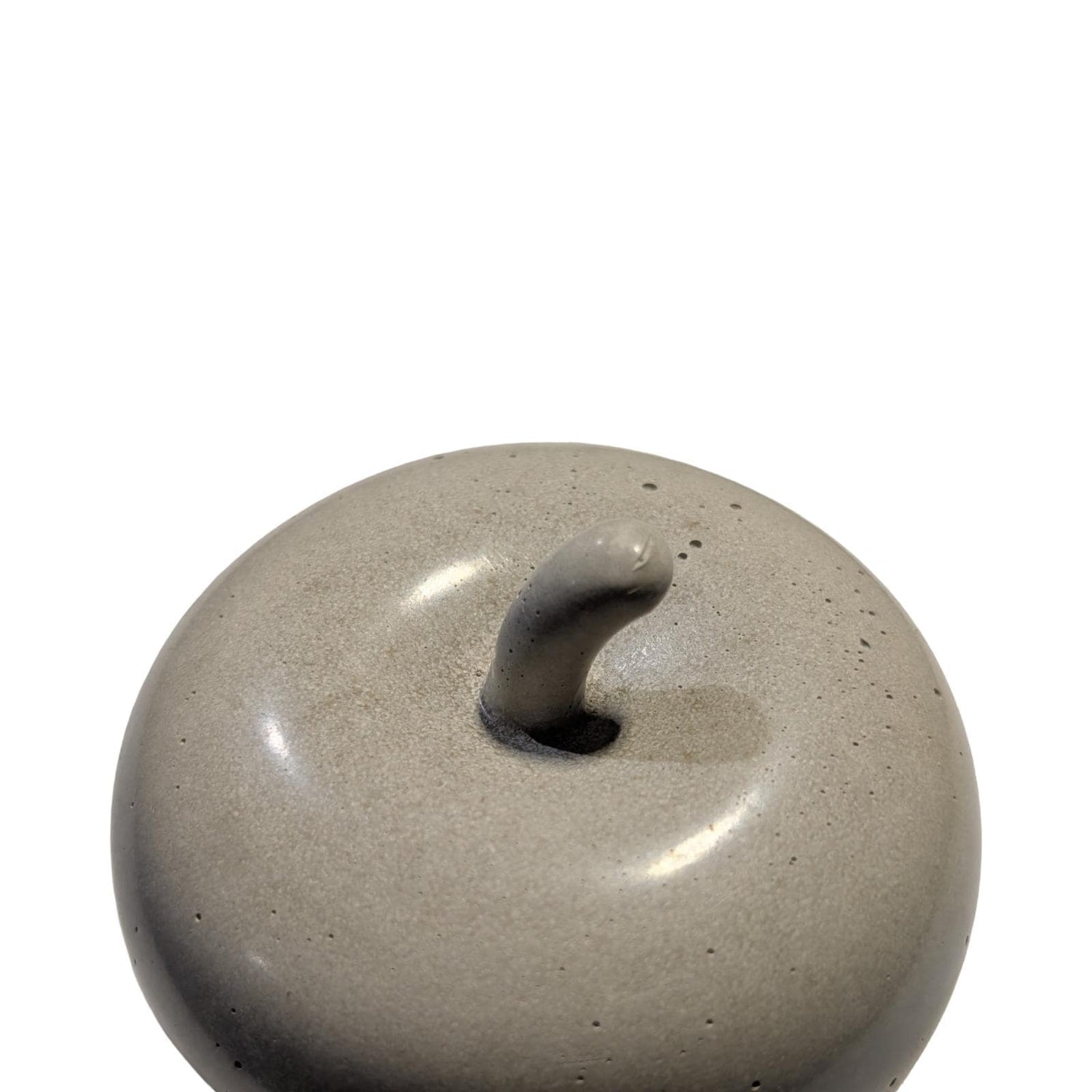 Minimalist Concrete Apple Decor - Industrial Brutalist Sculpture - Modern Farmhouse Paperweight - Natural Concrete Cement Fruit Figurine