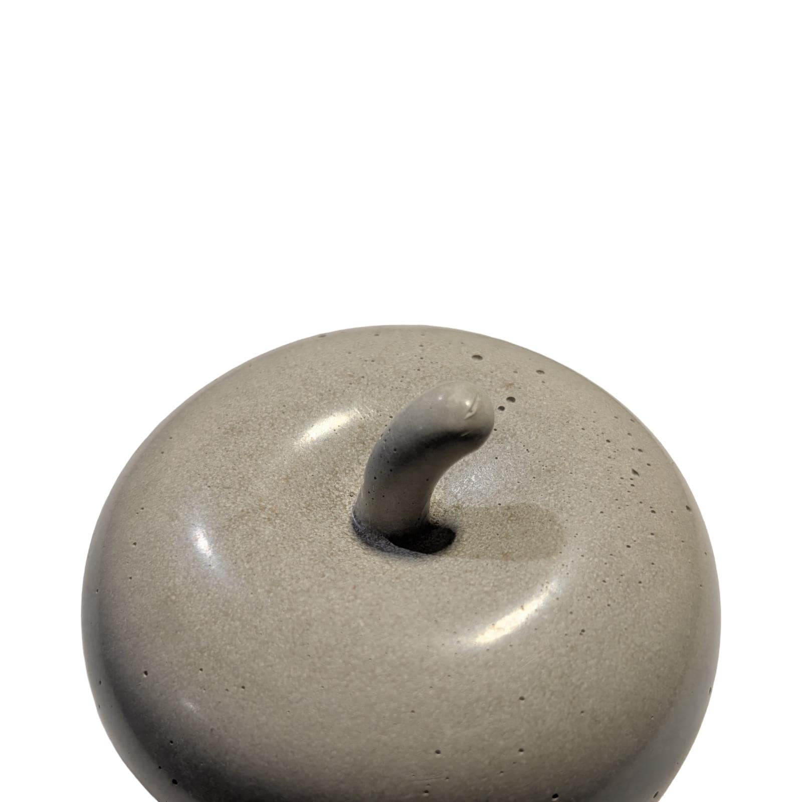 Minimalist Concrete Apple Decor - Industrial Brutalist Sculpture - Modern Farmhouse Paperweight - Natural Concrete Cement Fruit Figurine