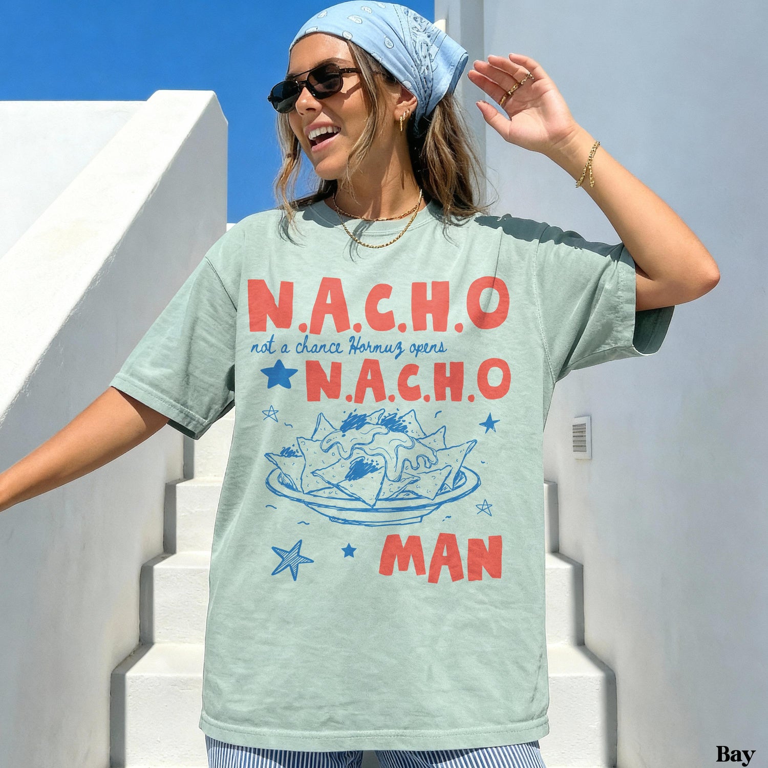 N.A.C.H.O Not A Chance Hormuz Opens T-Shirt, Funny Nachos Anti Trump Anti War Tee, Stop War With Iran Protest Shirt