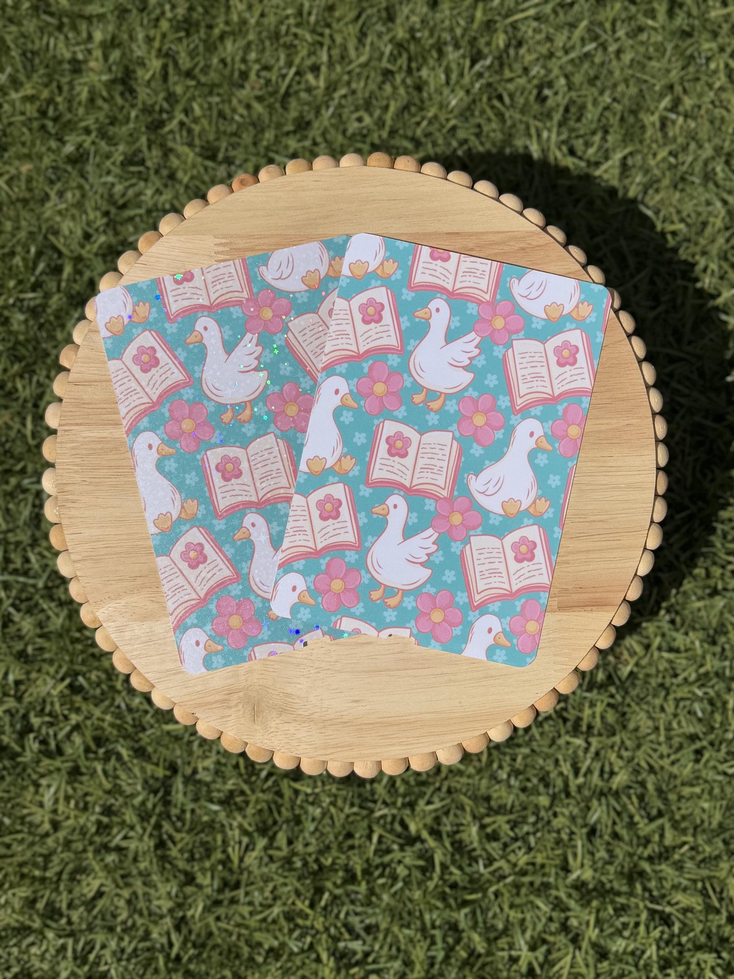 Bookish Goose Kindle Insert | Floral Reader E-Reader Case Insert | Cute Duck Reading Aesthetic | Clear or Holographic