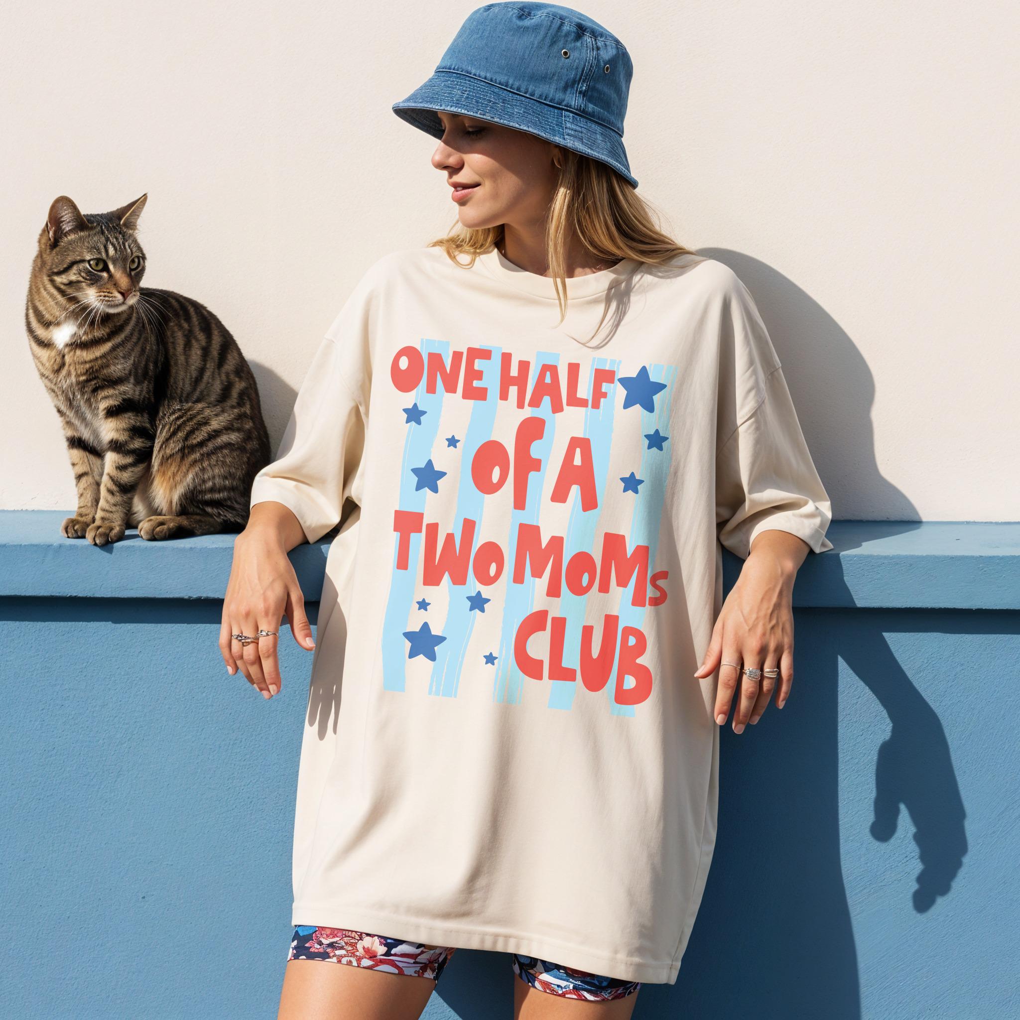 One Half Of A Two Mom Club T-Shirt, Lesbian Moms Tee, Matching Partner Pride Shirt, Mothers Day Gift for Her, Two Mom Family