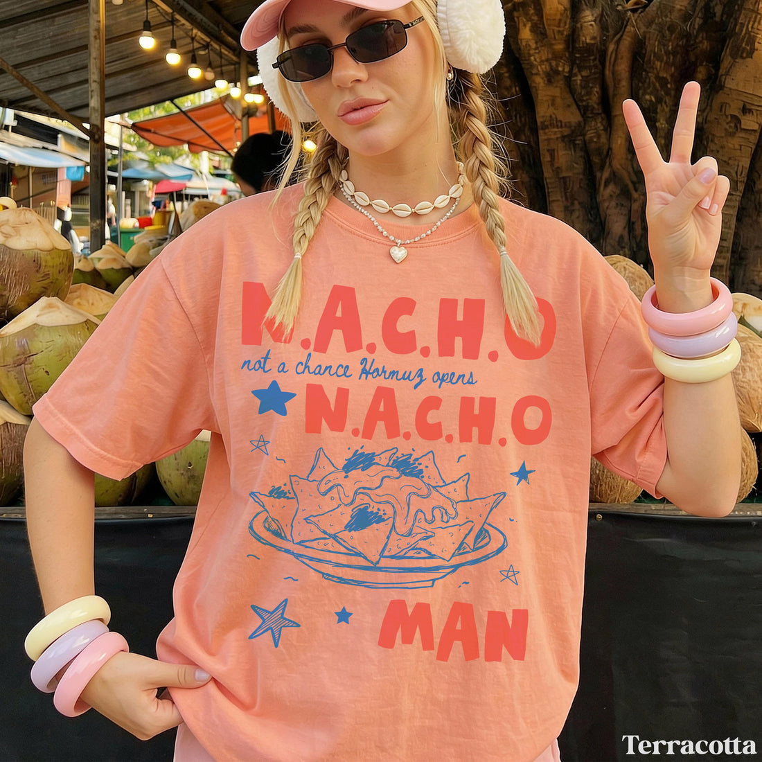 N.A.C.H.O Not A Chance Hormuz Opens T-Shirt, Funny Nachos Anti Trump Anti War Tee, Stop War With Iran Protest Shirt