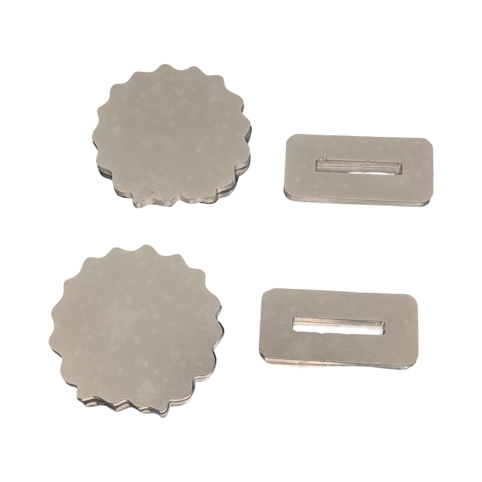 Blank Concrete Signs with Stands | Scalloped Table Top Display | DIY Wedding Table Numbers | Retail Price Signs | Small Food Stationery Sign