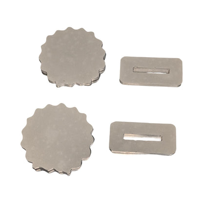 Blank Concrete Signs with Stands | Scalloped Table Top Display | DIY Wedding Table Numbers | Retail Price Signs | Small Food Stationery Sign