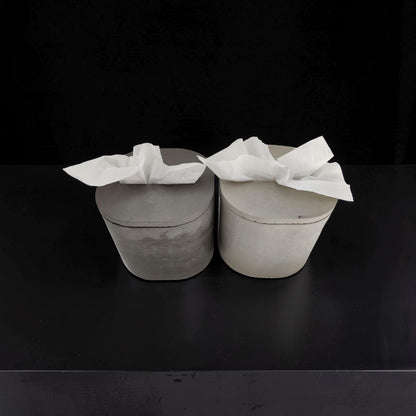 Modern Concrete Tissue Box, Minimalist Vanity Decor, Reusable Facial Tissue Dispenser, Industrial Bathroom Accessories,Refillable Tissue Box