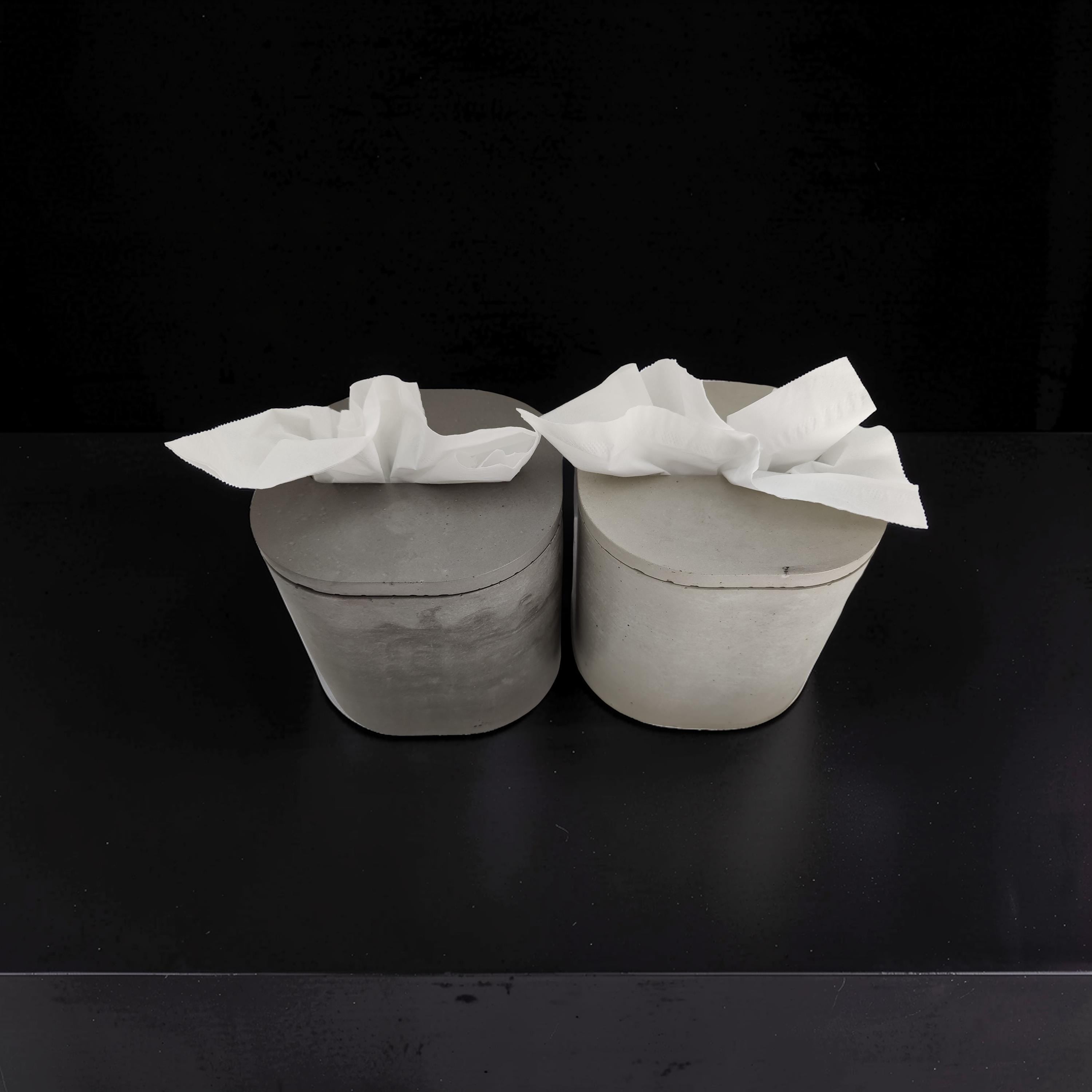 Modern Concrete Tissue Box, Minimalist Vanity Decor, Reusable Facial Tissue Dispenser, Industrial Bathroom Accessories,Refillable Tissue Box