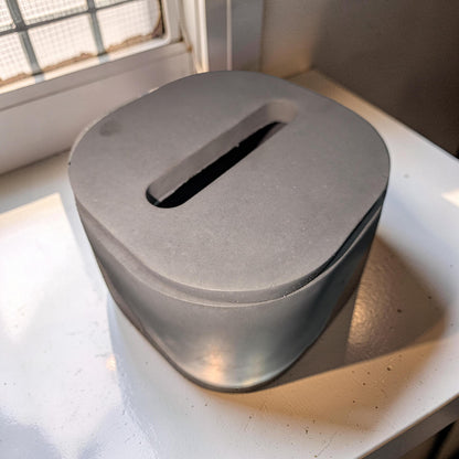 Modern Concrete Tissue Box, Minimalist Vanity Decor, Reusable Facial Tissue Dispenser, Industrial Bathroom Accessories,Refillable Tissue Box