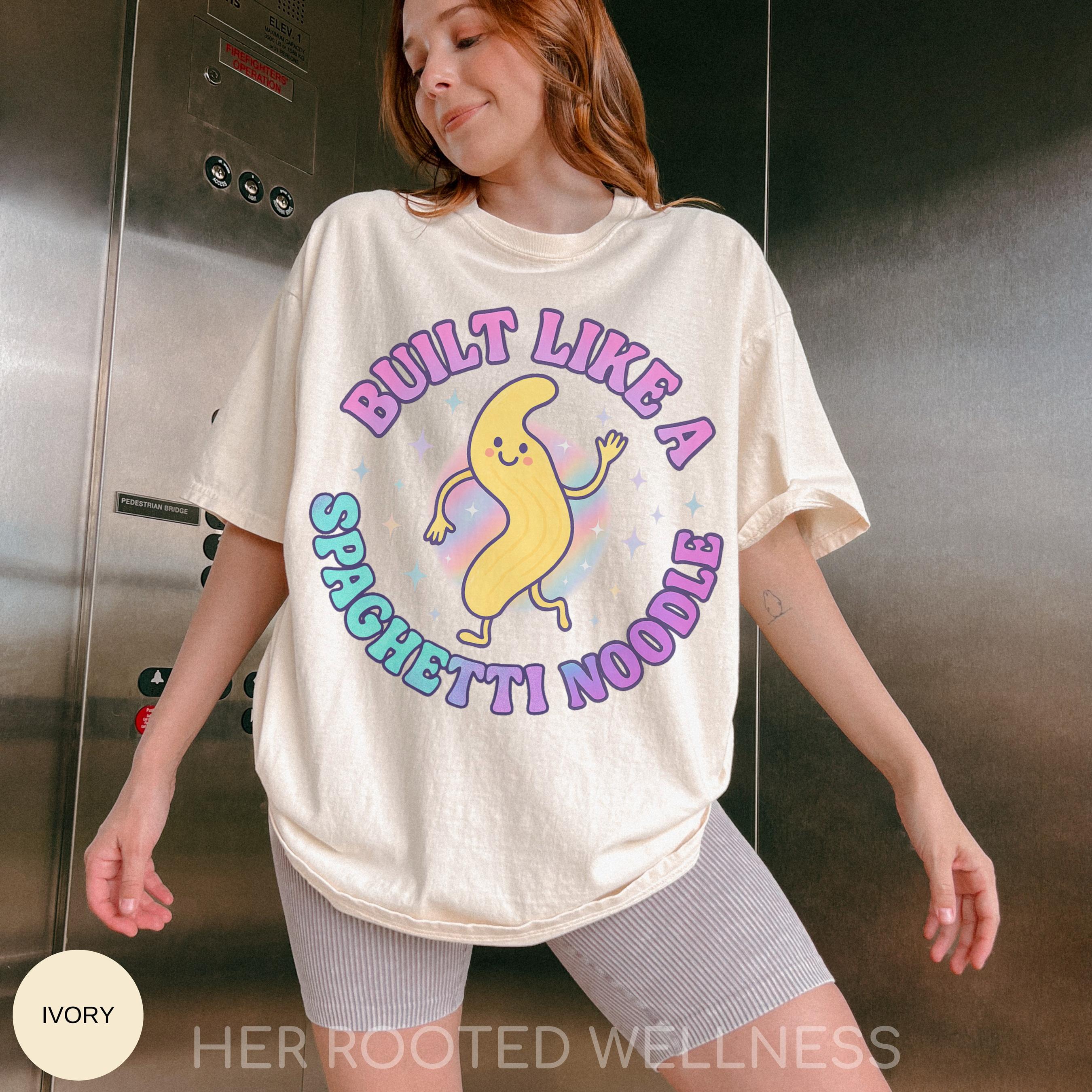 Funny EDS Shirt | Built Like a Spaghetti Noodle Tshirt | Ehlers Danlos Syndrome Tee, Hypermobile Humor Spoonie Apparel, Chronic Illness Gift