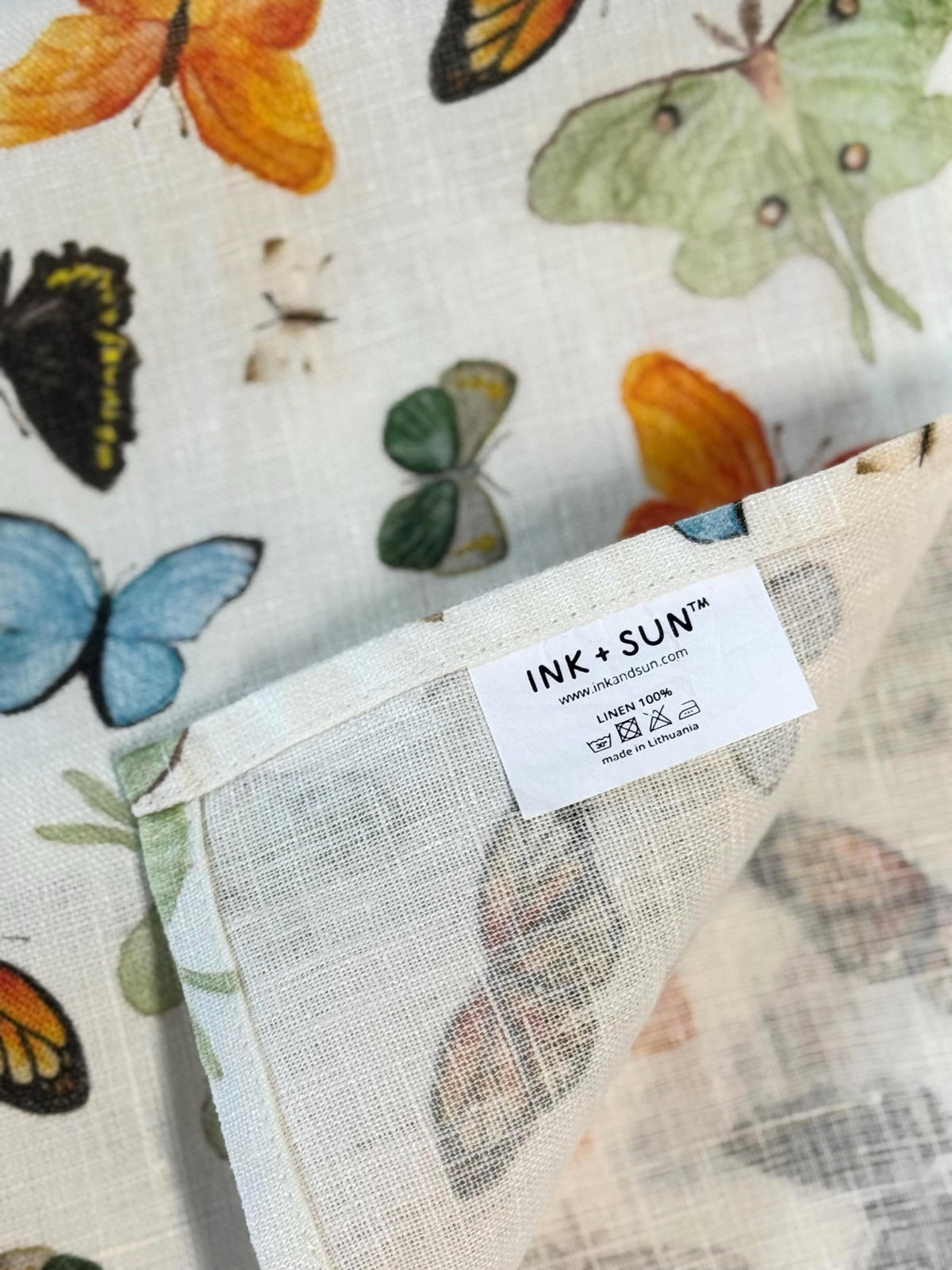 Butterfly Linen Napkins – Colorful Napkin – Nature Table Decor