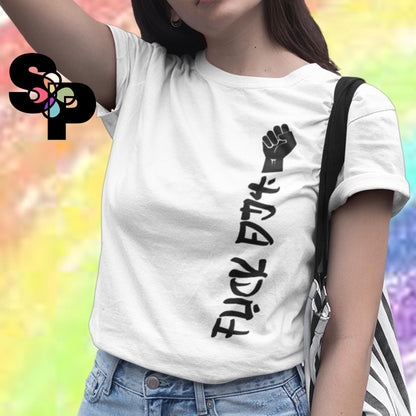FDT Fist White TShirt - ACLU Support