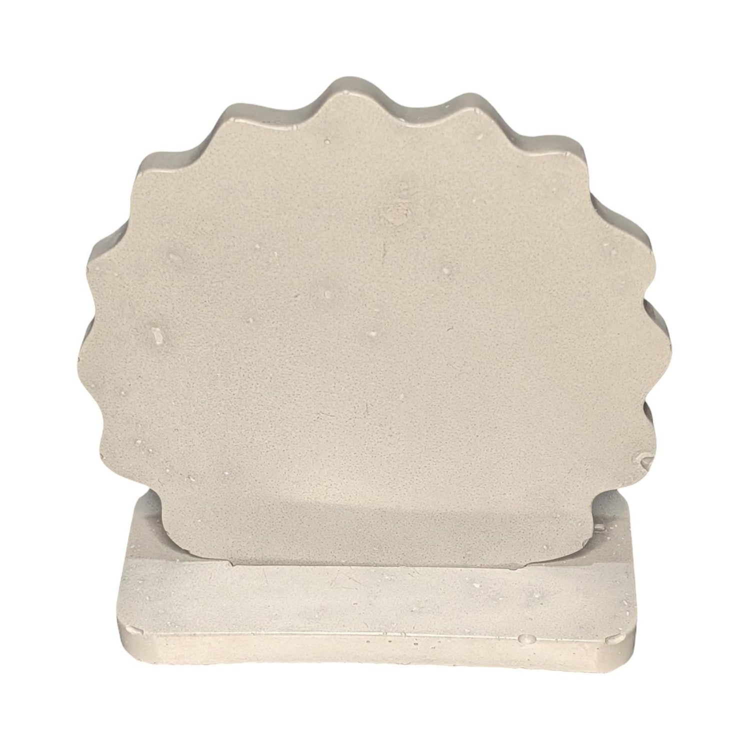 Blank Concrete Signs with Stands | Scalloped Table Top Display | DIY Wedding Table Numbers | Retail Price Signs | Small Food Stationery Sign