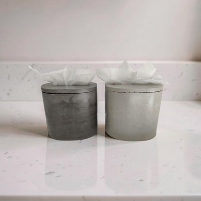 Modern Concrete Tissue Box, Minimalist Vanity Decor, Reusable Facial Tissue Dispenser, Industrial Bathroom Accessories,Refillable Tissue Box