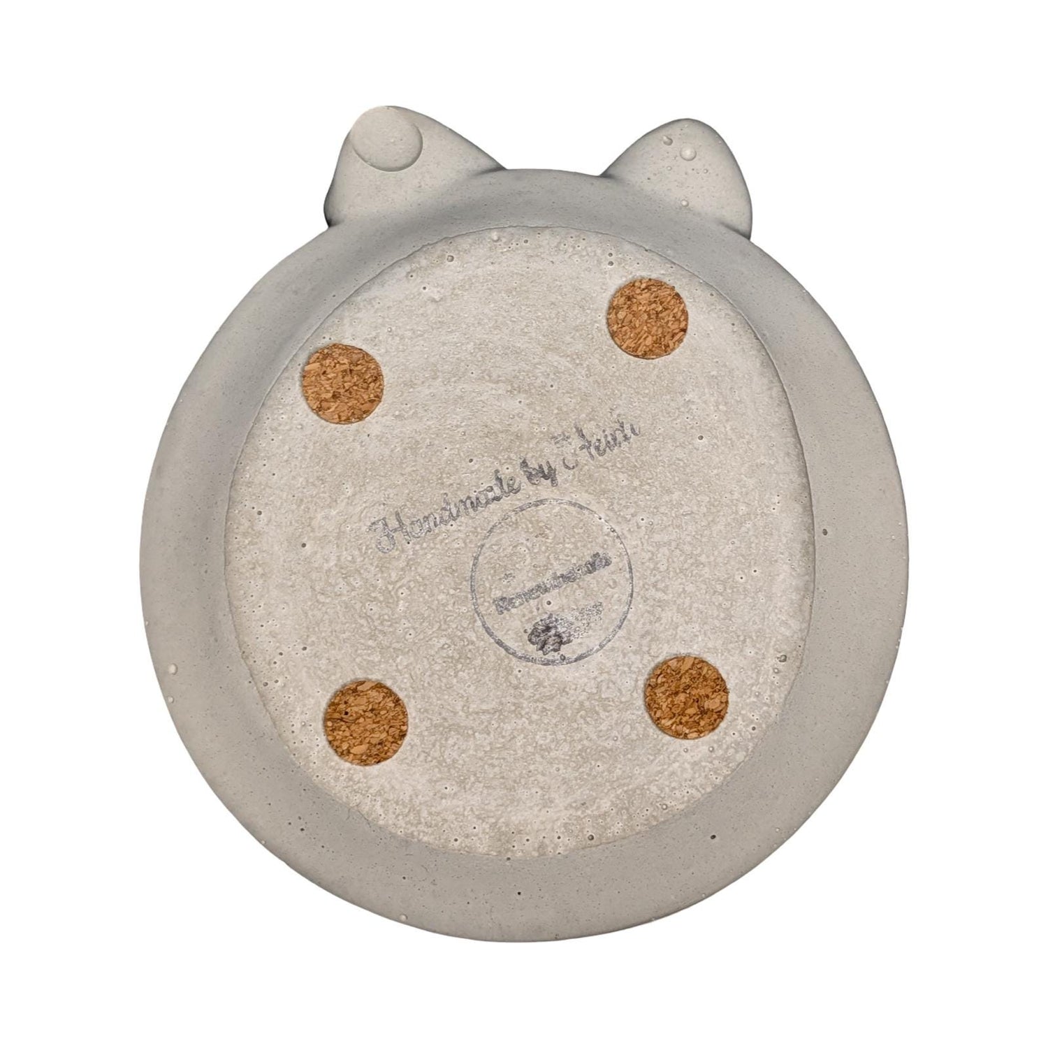 Coquette Concrete Bow Ring Dish | Cute Ribbon Jewelry Tray | Round Trinket Bowl | Natural &amp; Grey Coaster Set | Aesthetic Bedroom Decor