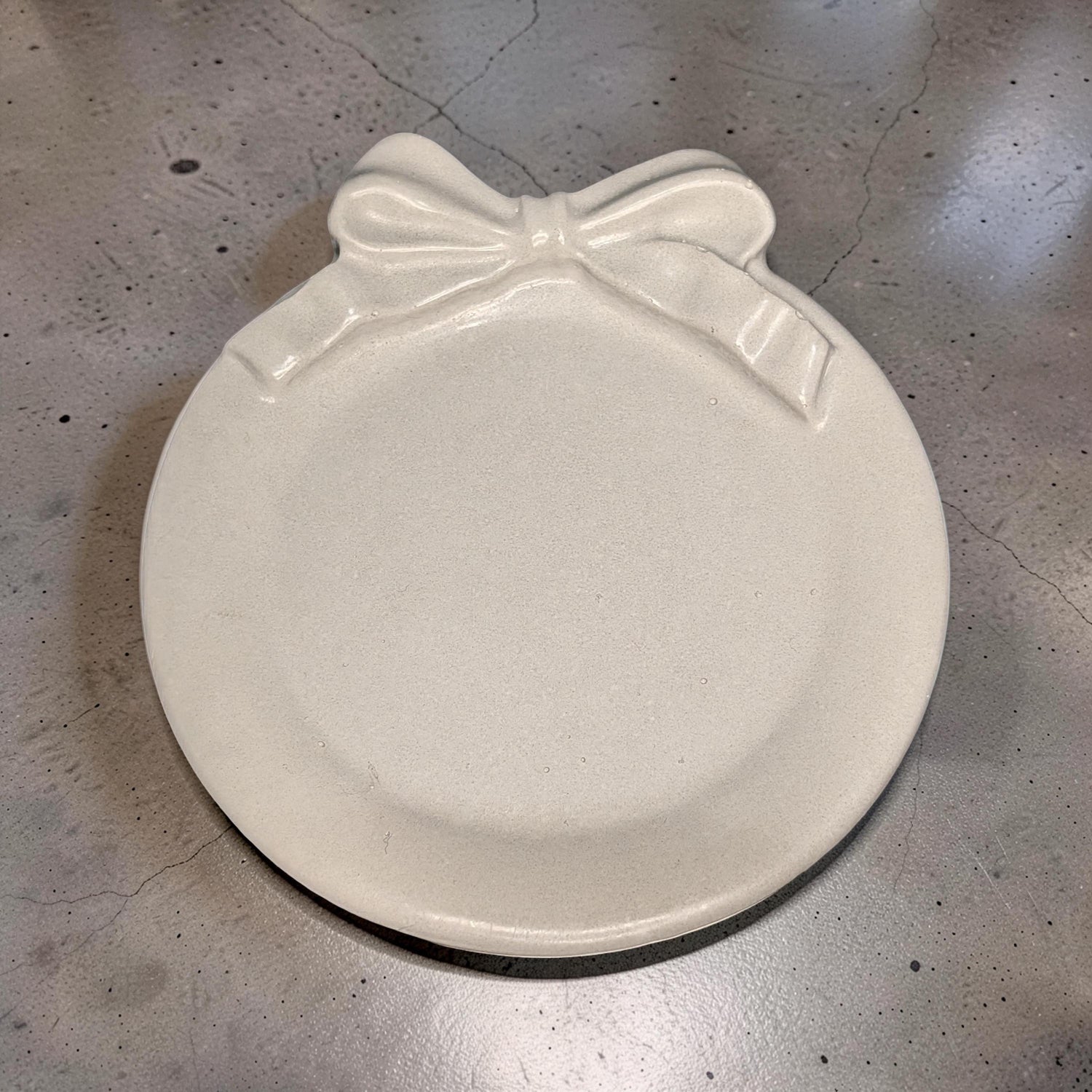Coquette Concrete Bow Ring Dish | Cute Ribbon Jewelry Tray | Round Trinket Bowl | Natural &amp; Grey Coaster Set | Aesthetic Bedroom Decor