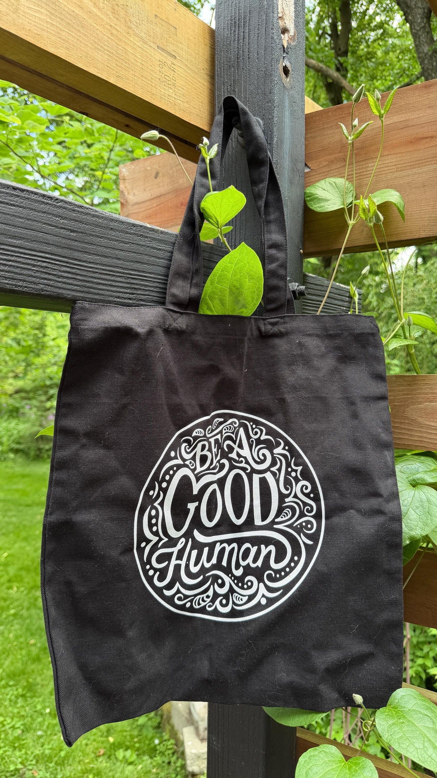 Be a Good Human Organic Canvas Tote Bag