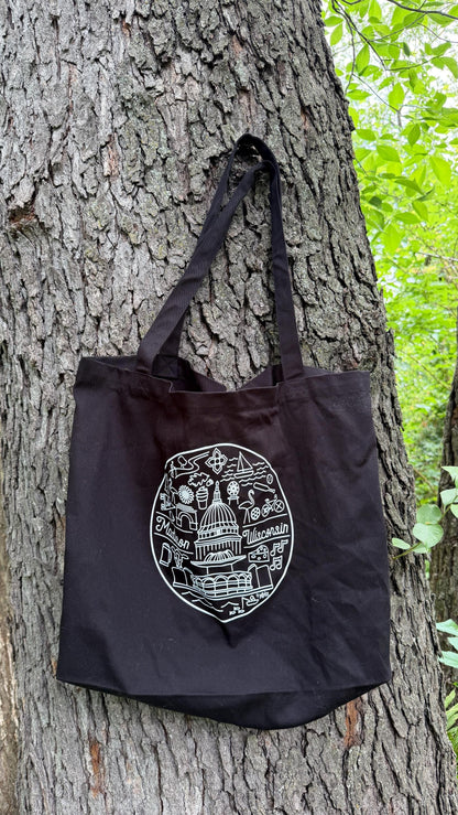 Madison Wisconsin Eco Tote: Organic Cotton Canvas Market Bag
