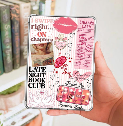 Romance Spicy Pink and Red Book Trope Kindle E-reader Insert
