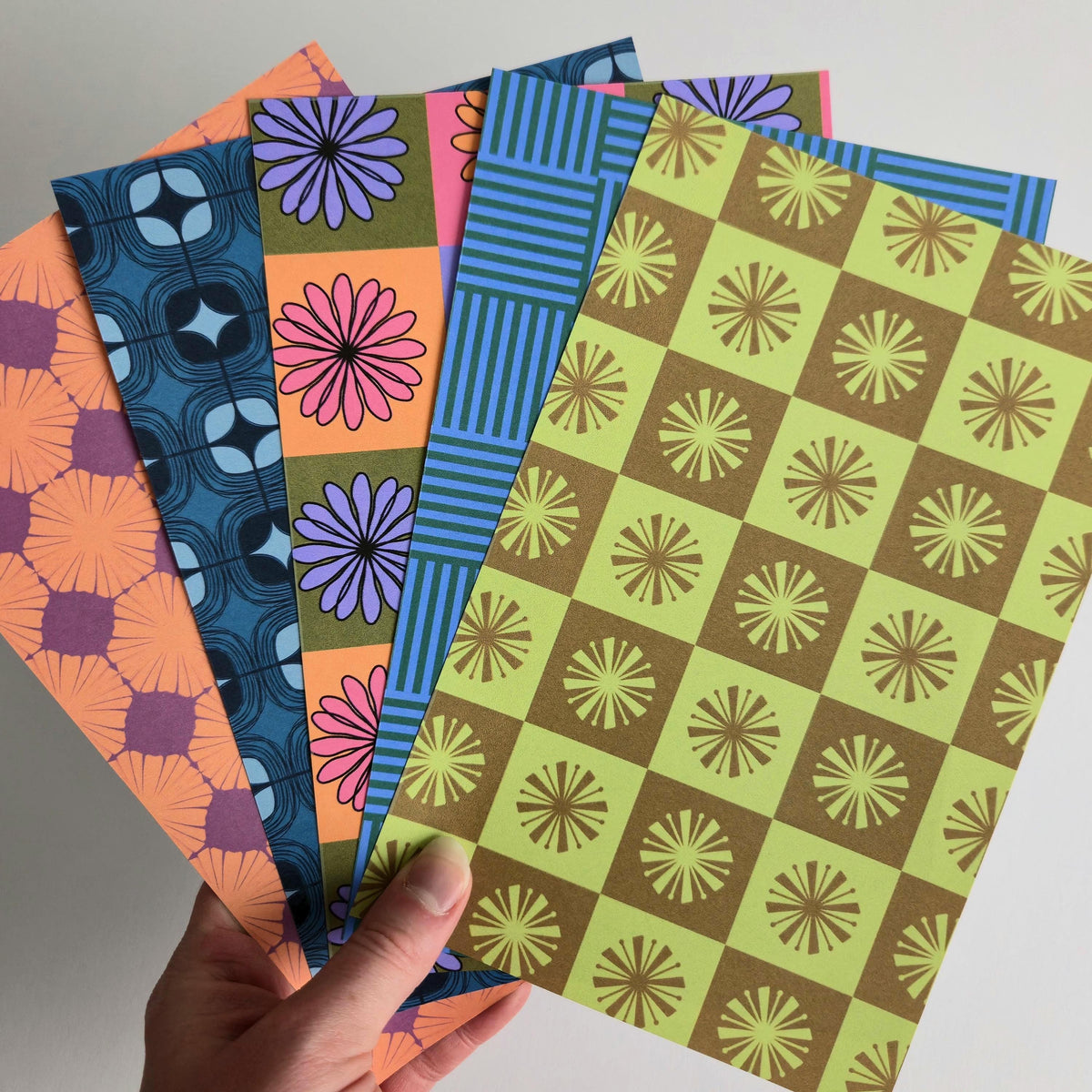 Groovy Mystery Paper Pack Handmade, 5.5 x 8.5 Scrapbook Junk Journal Crafting Pages