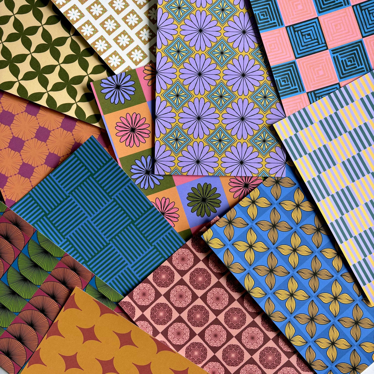 Groovy Mystery Paper Pack Handmade, 5.5 x 8.5 Scrapbook Junk Journal Crafting Pages