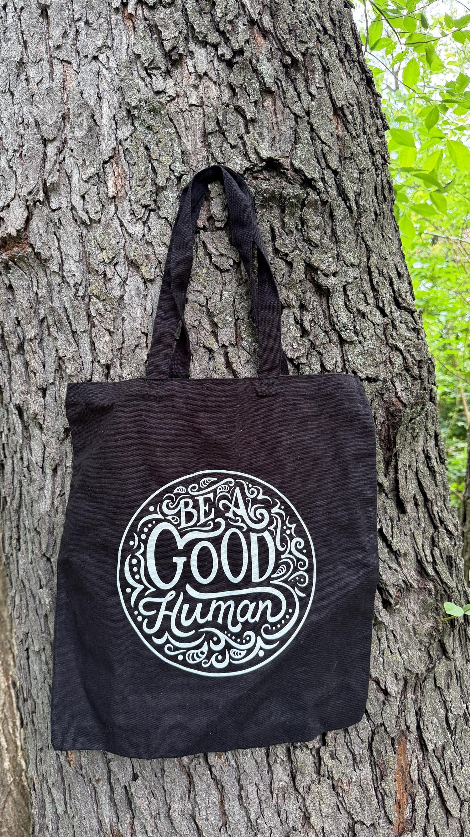 Be a Good Human Organic Canvas Tote Bag