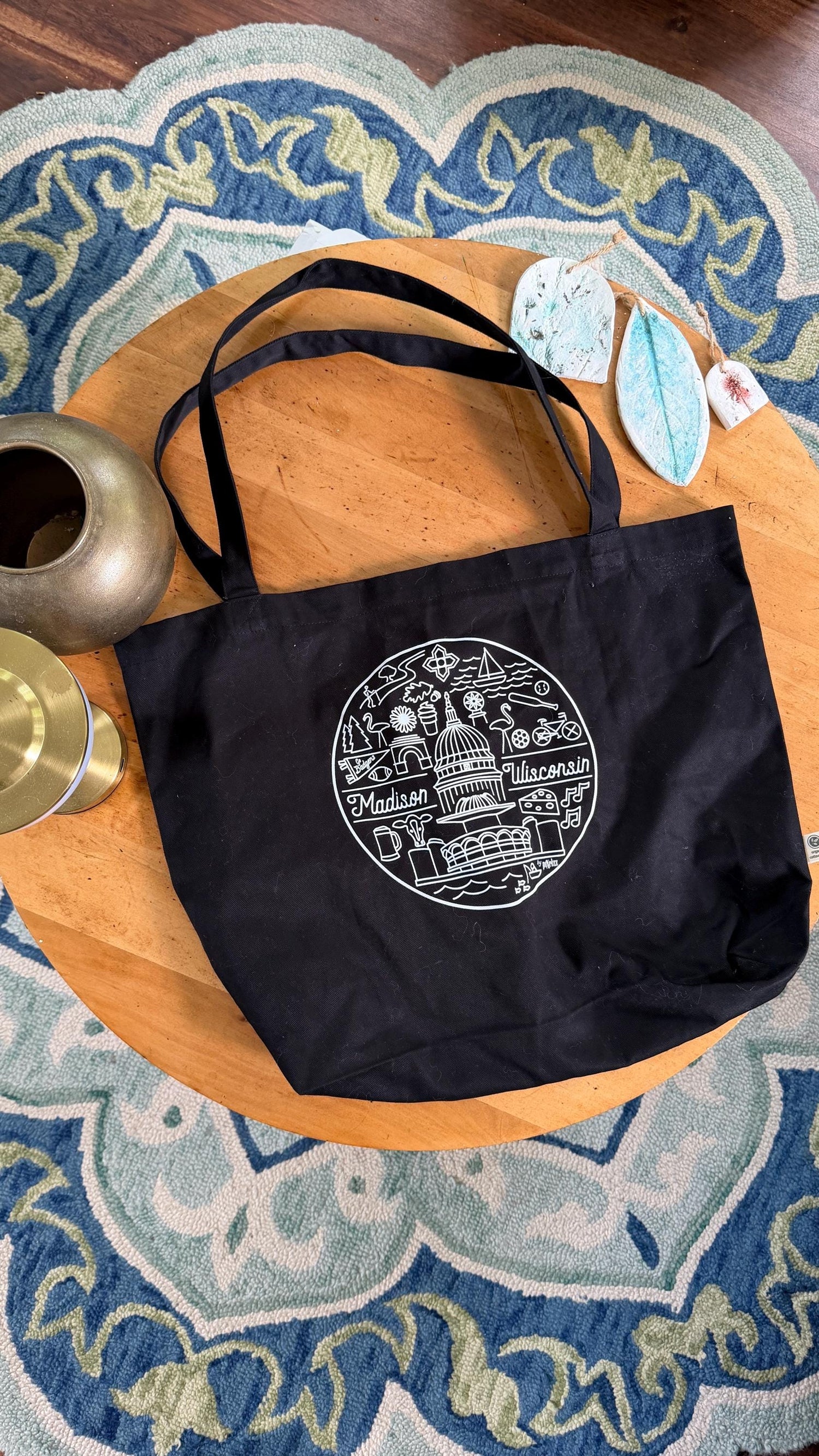 Madison Wisconsin Eco Tote: Organic Cotton Canvas Market Bag